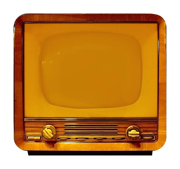 istock Old TV with small black and white screen 467238940