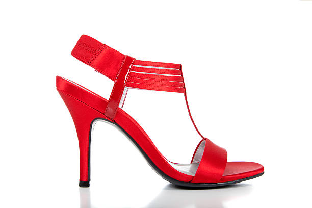istock Red Ladies Dress shoe on White 467239652