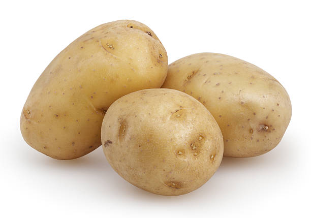 istock Potatoes isolated on white background with clipping path 467247261