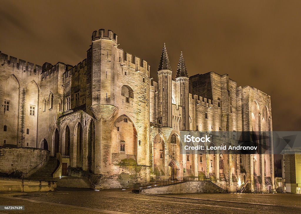 Papstpalast von Avignon in Avignon, ein UNESCO-Weltkulturerbe, Frankreich - Lizenzfrei Papstpalast von Avignon Stock-Foto