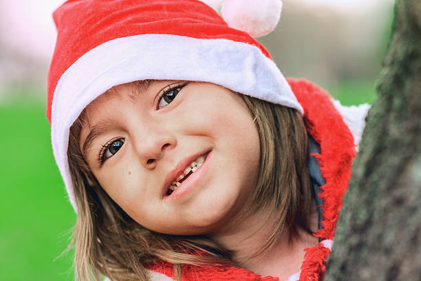 istock Little Christmas girl 467249550