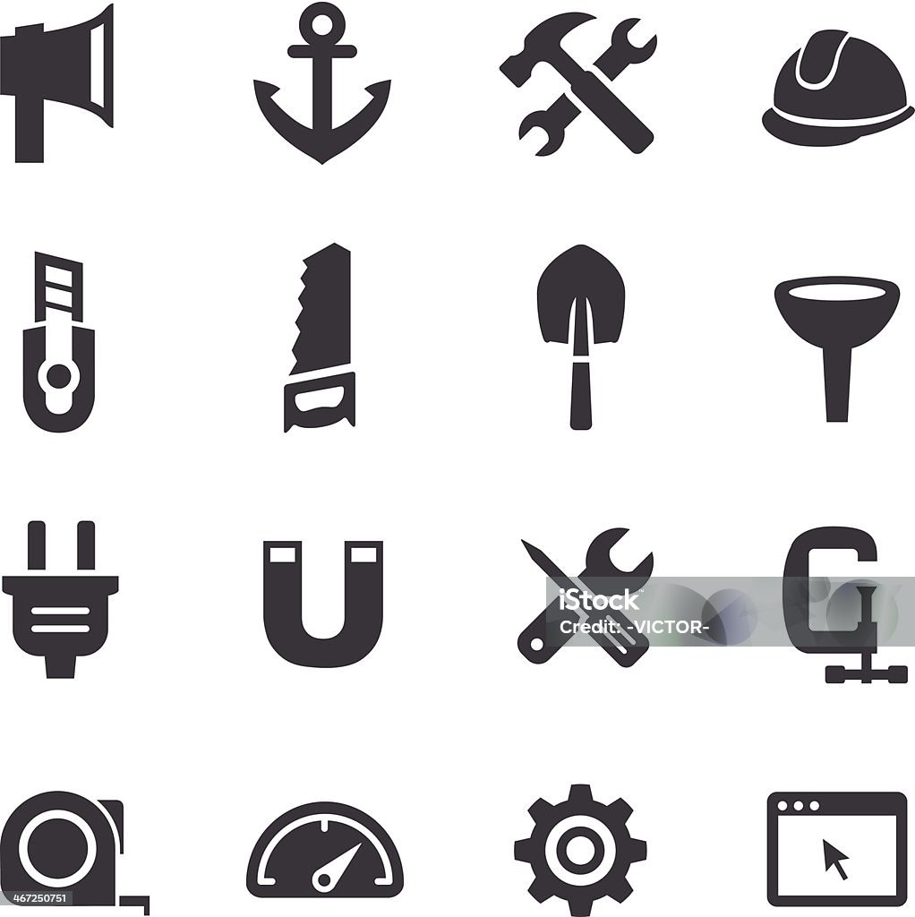 Tools und Einstellungen Symbole-Acme Series - Lizenzfrei Anker Vektorgrafik