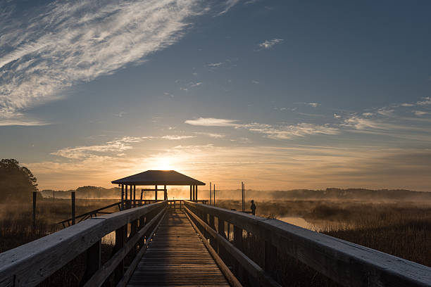 istock Dock near Hilton Head, Silhouetted Against the Rising Sun 467252070