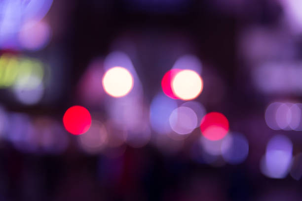 istock Nightlife bokeh purple tone 467252768