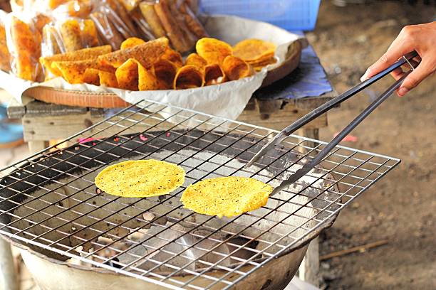 istock Sticky rice, grilled on the stove 467253122
