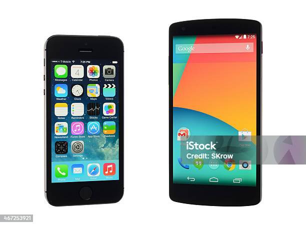 Android I Iphone Iphone And Android Stock Photo - Download Image Now - Illuminated ...