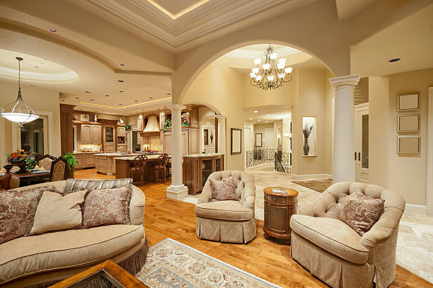 Beautiful living room in new home