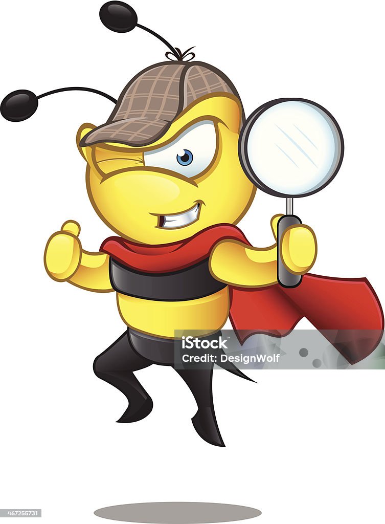 Super Bee Détective - clipart vectoriel de Abeille libre de droits