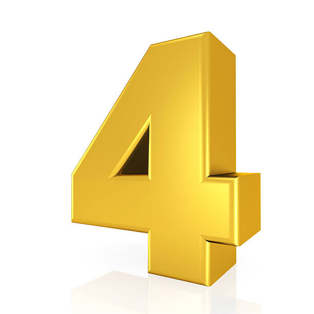 istock golden number 4   isolated on a white background 467256260