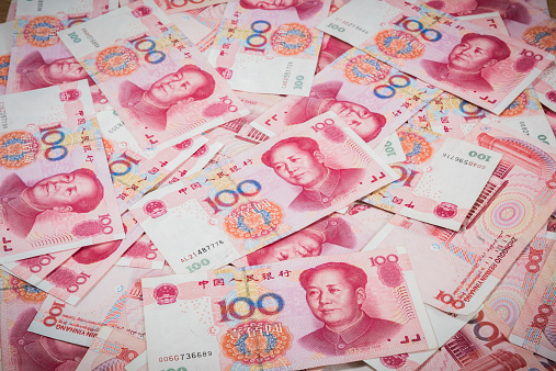 De 100 Yuan chino dinero photo