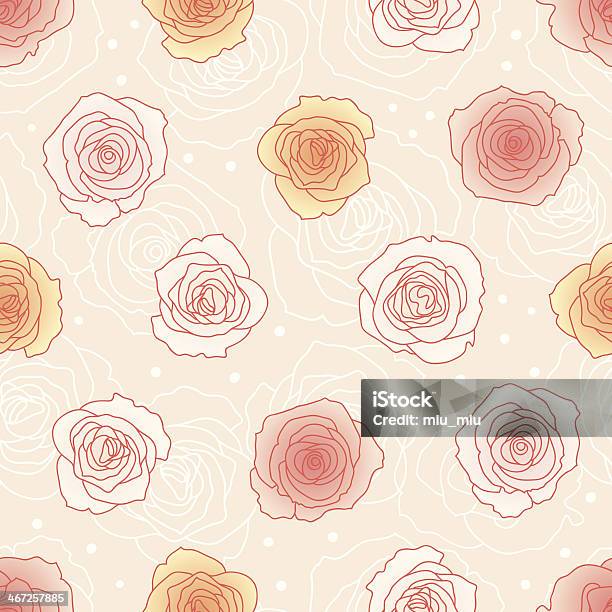 Seamless Pattern With Roses Stock Illustration - Download Image Now - Backgrounds, Decoration, Floral Pattern