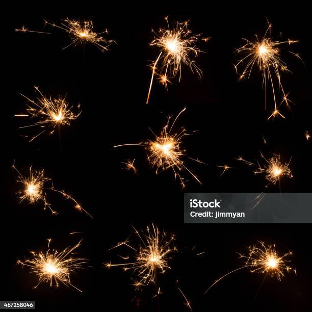 Sparks Stock Photo - Download Image Now - Sparkler - Firework, Sparks, Cut Out