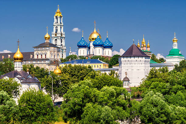 The great Trinity monastery in Sergiyev Posad near Moscow The great Trinity monastery in Sergiyev Posad near Moscow (Golden Ring of Russia) golden ring of russia photos stock pictures, royalty-free photos & images