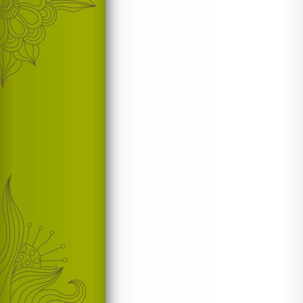 illustrations, cliparts, dessins animés et icônes de fond vert avec fleurs éléments. eps10 - floral pattern vector illustration and painting computer graphic
