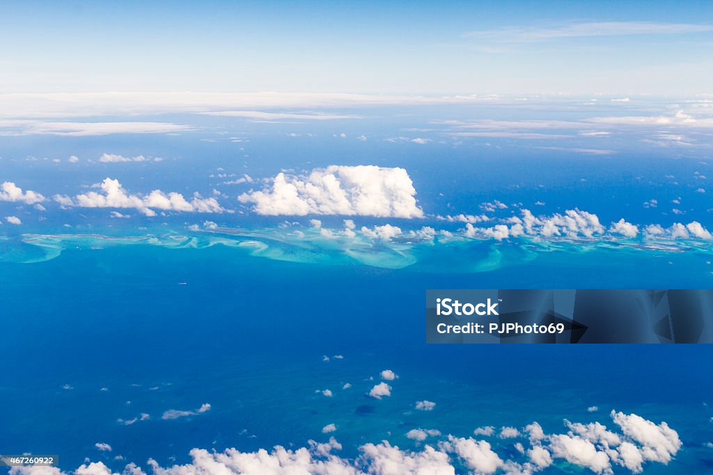 Aerial view of clouds over Bahamas Aerial view of clouds over Bahamas  Bahamas Stock Photo