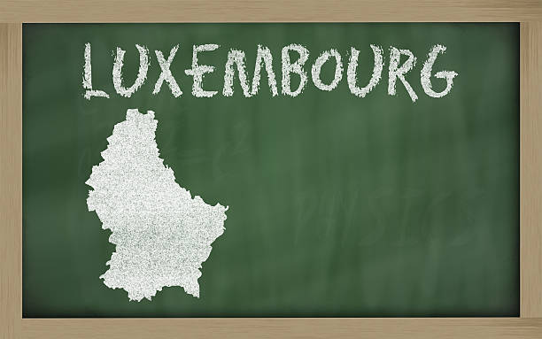 istock outline map of luxembourg on blackboard 467262204