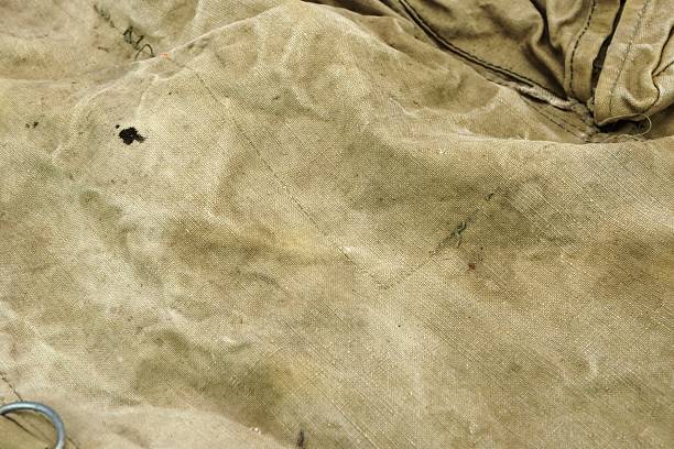 istock Weathered Military  Canvas Bag  Textured Background 467262724