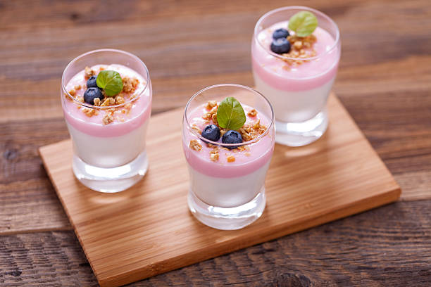 istock Delicious dessert with fruits and flakes 467263380