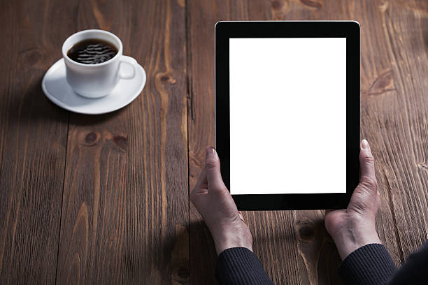 istock woman hand presses on screen digital tablet 467264152