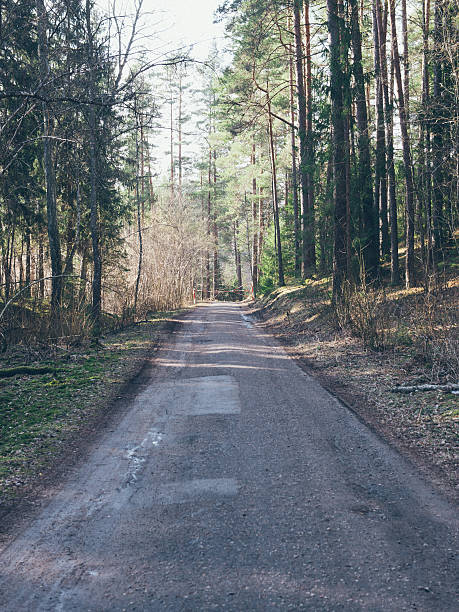 istock empty country road - grainy retro vintage 467267568