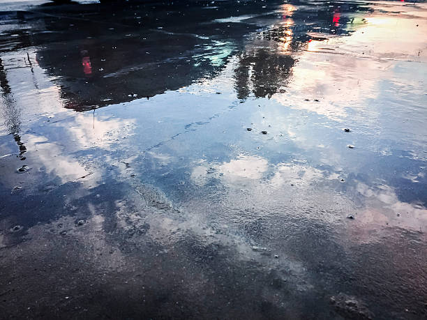 istock Wet Street with reflections 467268130