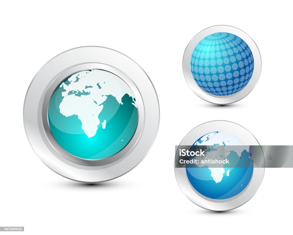 Icône de globe verre - clipart vectoriel de Abstrait libre de droits