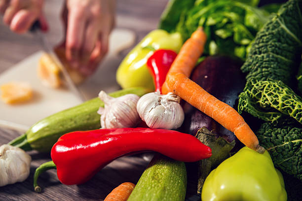 istock Preparing food on a wooden table 467270742