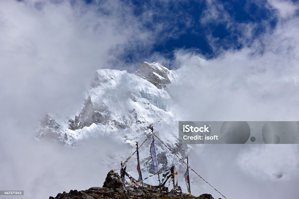 Lantang. Everest Circuit. Nepal motives Himalaya mounts. High Angle View Stock Photo