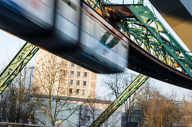 Carriageway of the Wuppertal suspension railway in the district of Vohwinkel.