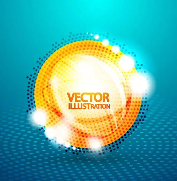 Vector illustration of Bubble abstract shiny background