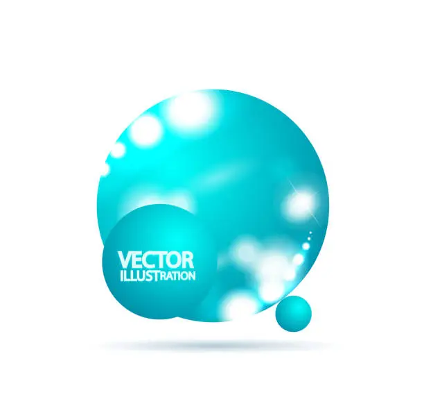 Vector illustration of Bubble abstract shiny background