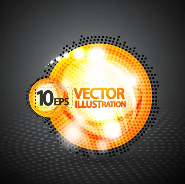 Vector illustration of Bubble abstract shiny background