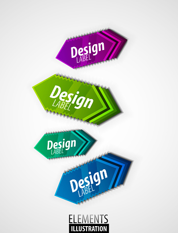 Identification Label Arrow Color Vector Arrow Labels Stock Illustration - Download Image Now ...