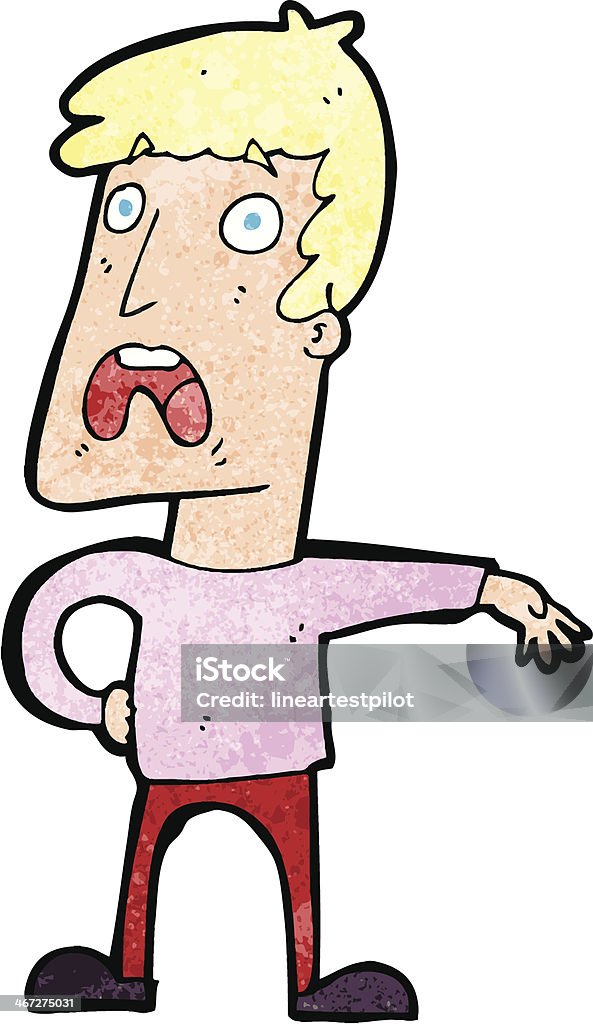 cartoon complaining man Adult stock vector