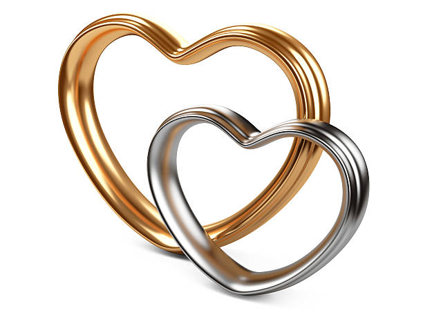 istock golden and silver hearts shape 467275465