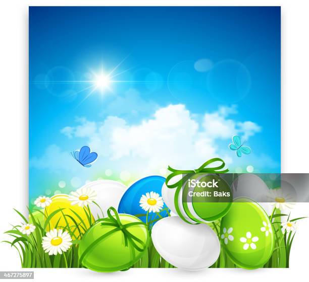 Banner Di Pasqua - Immagini vettoriali stock e altre immagini di Ambientazione esterna - Ambientazione esterna, Close-up, Colore verde