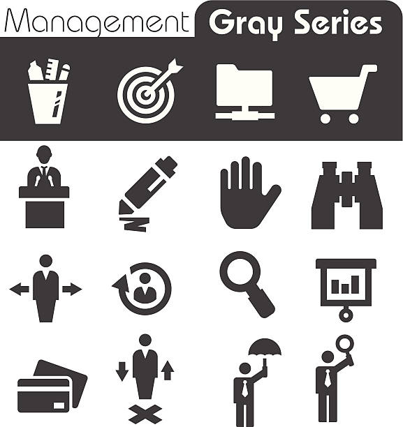 management-symbole grau serie - silhouette handshake business customer stock-grafiken, -clipart, -cartoons und -symbole