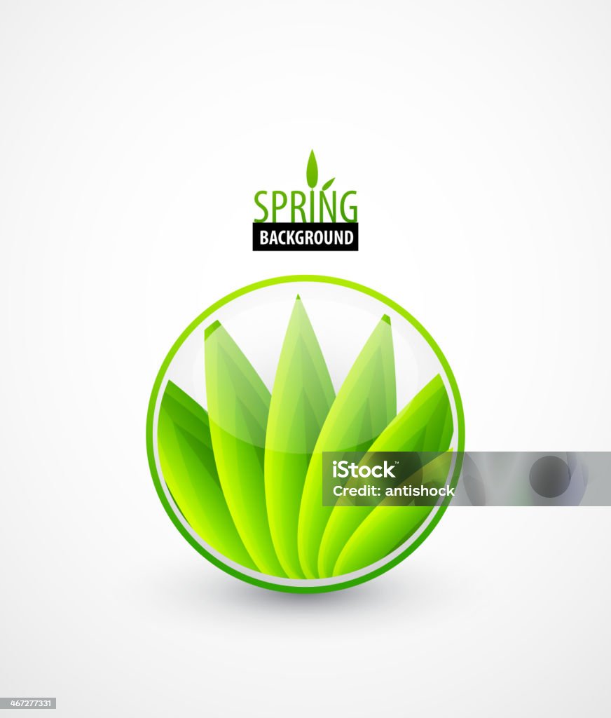 Graphics Spring Leaf Green Leaves Spring Concept Stock Illustration - Download Image Now ...