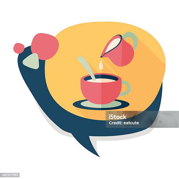 Hot Milk Cream Coffee Flat Icon With Long Shadoweps10 Stock Illustration - Download Image Now - iStock Hot Milk Cream Coffee Flat Icon With Long Shadoweps10 Stock Illustration - Download Image Now - iStock