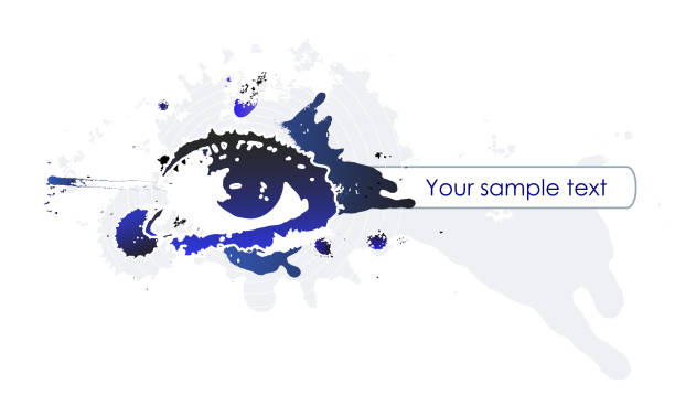 Grunge eye Vector illustration for your design rasterized stock illustrations