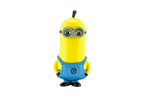 Bangkok,Thailand - March 1 2015: Minion tim figure toy character from Despicable Me animation movie. Despicable Me is a comedy film from Universal Pictures and Illumination Entertainment.