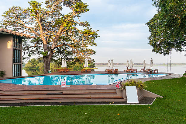 istock Swimming pool in a tropical hotel 467278967