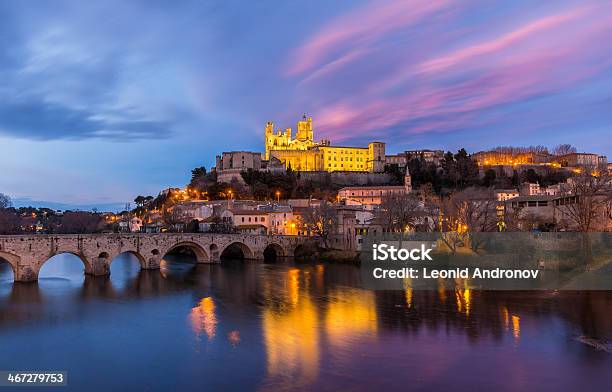 St Nazaire Cathedral And Pont Vieux In Beziers France Stock Photo - Download Image Now
