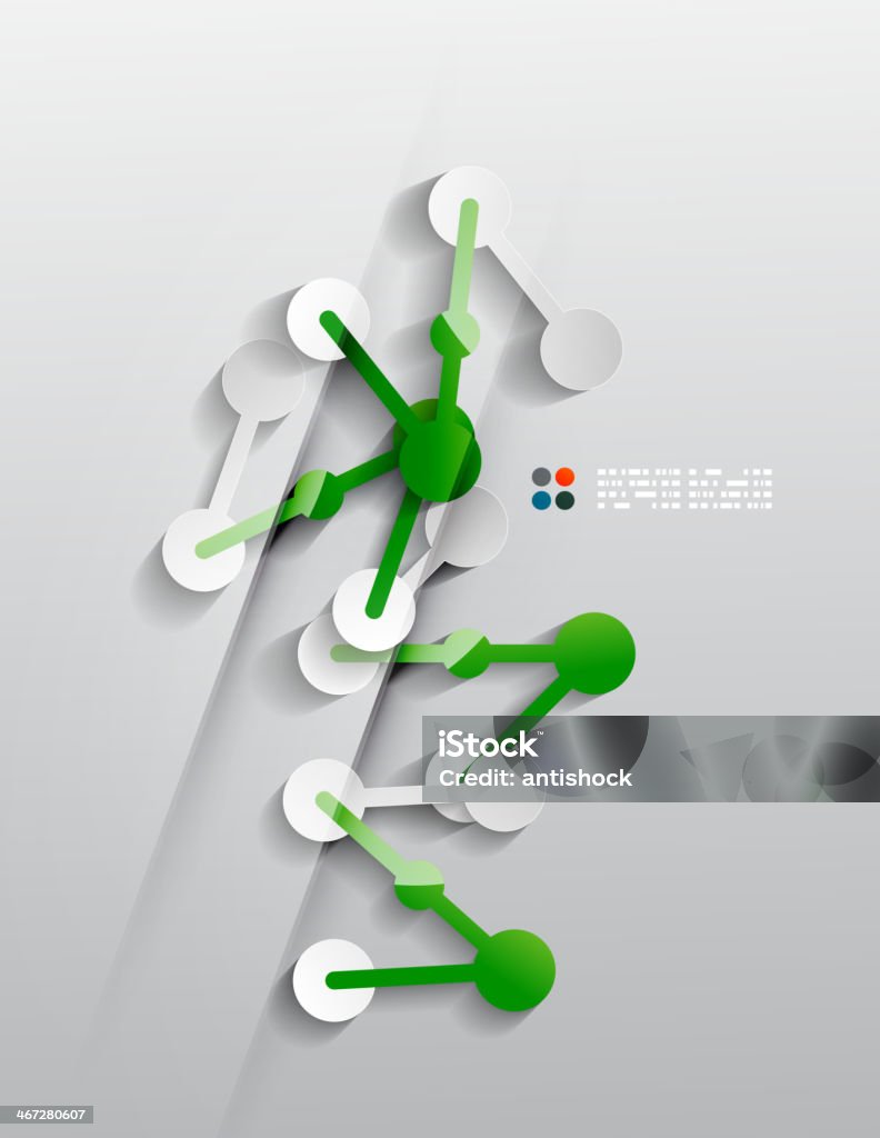 Vector Line Connection 3d Paper Design Stock Illustration - Download ...