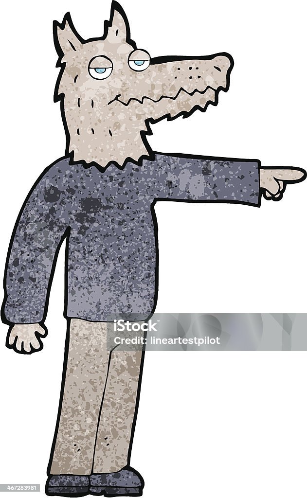 Wolf Pointing Cartoon Wolf Man Pointing Stock Illustration - Download Image Now ...