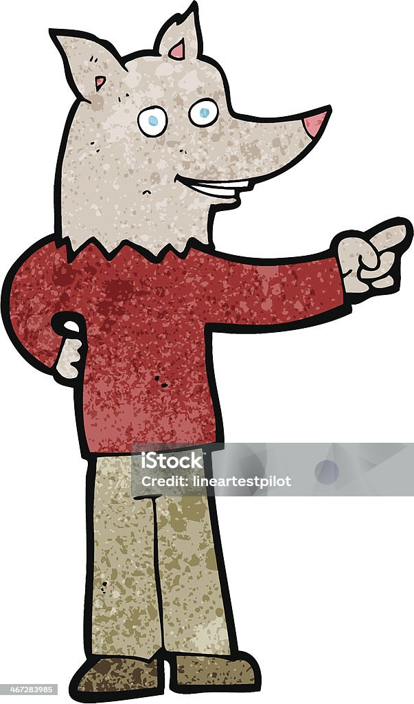 Wolf Pointing Cartoon Wolf Man Pointing Stock Illustration - Download Image Now ...