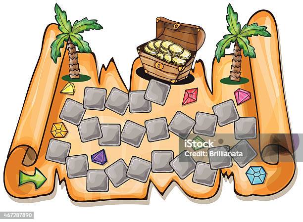 Pirate Treasure Chest Vector Illustration Stock Illustration - Download Image Now - 2015, Computer Graphic, Currency