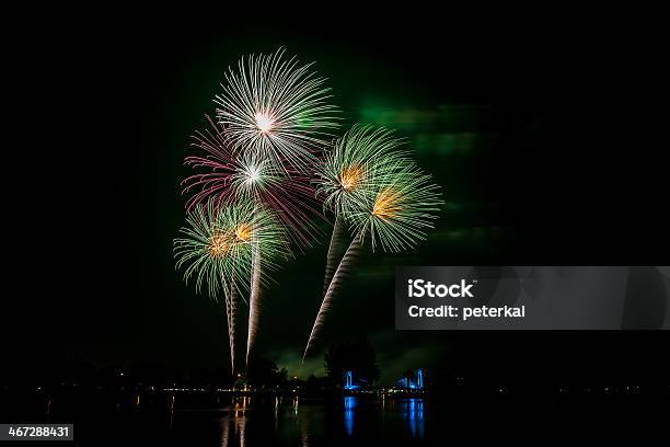 Fireworks Of Multiples Colors Stock Photo - Download Image Now - Abstract, Backgrounds, Celebration