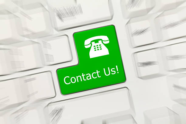 istock White conceptual keyboard - Contact Us (phone sign). Zoom effect 467289724