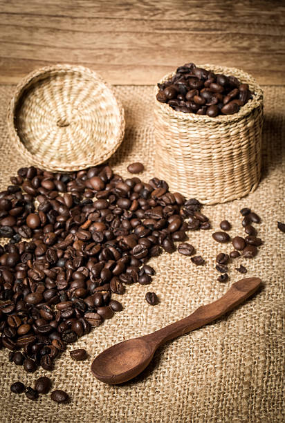 istock pile of fresh and bio aromatic coffee beans and spoon 467290090